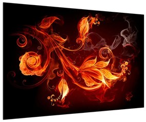 Obraz kvetov v ohni (90x60 cm)