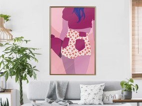 Artgeist Plagát - Strawberries Shorts [Poster] Veľkosť: 30x45, Verzia: Zlatý rám