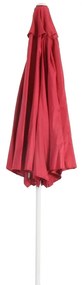 Slnečník N19 Ø 3m sklopný polyester/hliník - červený
