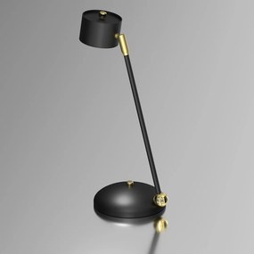 Stolná lampa Arena, 1x čierne kovové tienidlo, b/g
