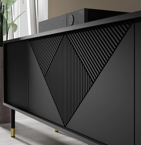 TV stolík/skrinka 4D 180 Wenty (čierna + zlatá). Akcia -20%. Vlastná spoľahlivá doprava až k Vám domov. 1125162