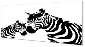 Obraz na akrylátovom skle Maľované zebra 120x60 cm