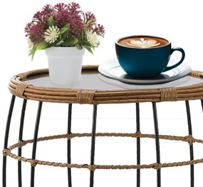 Prútený konferenčný stolík 45 cm