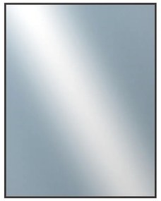 DANTIK - Zrkadlo v rámu, rozmer s rámom 70x90 cm z lišty Hliník čierna (7022021)