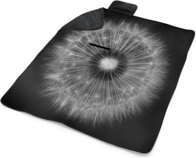 Sablio Plážová deka Čiernobiela púpava: 200x140 cm