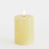 SIRIUS LED vosková sviečka Sille, svetložltá, 7,5 x 10 cm