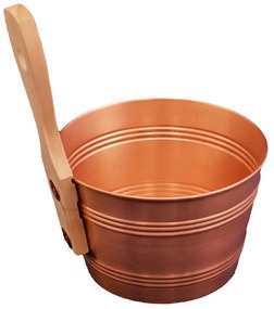 Vedro do sauny 4l, meď / borovica