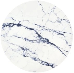 Konferenčný stolík HARISSA 41x42 cm čierna/biely dekor mramoru