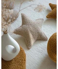 Svetlohnedý detský pohovkový vankúš z textílie buklé Star – Wigiwama