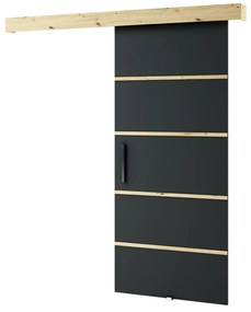 Posuvné dvere 90 cm Lovella (dub artisan + čierna matná). Akcia -6%. Vlastná spoľahlivá doprava až k Vám domov. 1043547