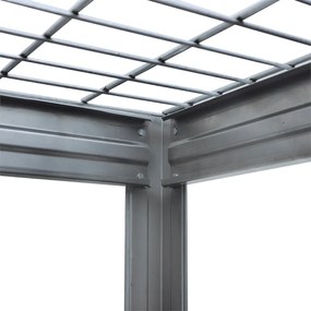Kovový regál BULLRACK RIVET, 200x180x60 cm, 4x sieťová drôtená polica, 600 kg na policu, zinok
