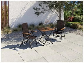 Livarno home Skladacie kreslo Valencia, hnedé, 2 kusy  (100386832)