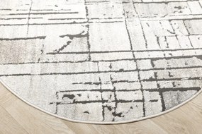 Koberec MATARA P157A svetlosivý / antracitový kruh