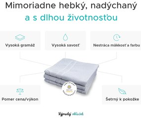 Hotelová osuška Deluxe 100x150 cm biela 100% bavlna