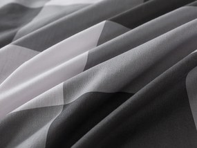 XPOSE® Bavlnené obliečky KÁRO na dve postele - sivé