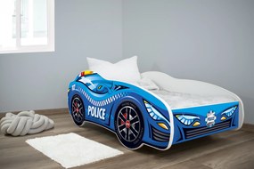 TOP BEDS Detská auto posteľ Racing Cars 160cm x 80cm - POLICE
