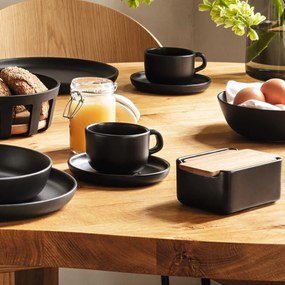 Eva Solo Kameninová maselnička Black / Oak Wood