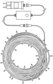 Nedis WIFILP01C48 - LED RGB  Vonkajšia vianočná reťaz 48xLED 13,8m IP65 Wi-Fi Tuya