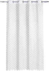 Záves 140x180 cm, biely s geometrickým vzorom%
