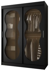 Šatníková skriňa 150 cm Boomer 3 (čierna). Akcia -21%. Vlastná spoľahlivá doprava až k Vám domov. 1126272