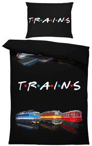 Obliečky Trains (Rozmer: 1x140/200 + 1x90/70)