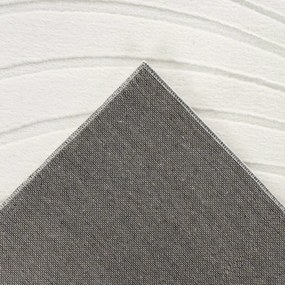 Dekorstudio Moderný kožušinový koberec Waves 503 - biely Rozmer koberca: 80x150cm