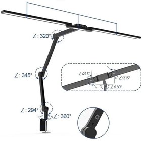LED Stmievateľná dotyková stolná lampa LED/24W/230V 3000-6500K CRI 92 čierna