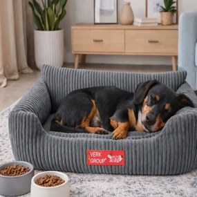 Pelech pre psa / mačku M - Menčester gaučík - tmavá sivá