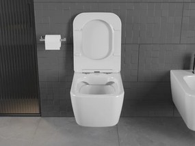 Mexen STELLA, závesné wc s pomaly padajúcim WC sedátkom, 51 x 35 cm, biela, 30680900