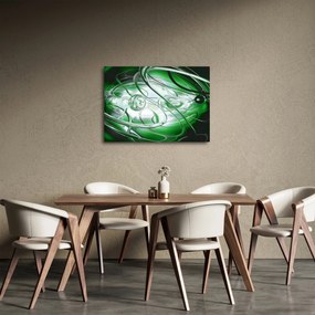 Zelený abstraktný obraz (70x50 cm)