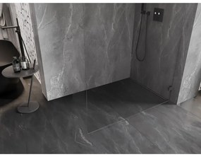 Mexen, Mexen Lunar L sprchová stena pravá 120 x 200 cm, priehľadná 8 mm, pištoľovo sivá kartáčovaná - 830L-120-000-66-00-P