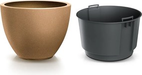 Kvetináč HEOSE ECO DREVO antracitový