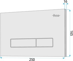 Rea Rea, Ovládacie tlačidlo k podomietkovým systémom WC HD K011A-Q Chrome, REA-E9561