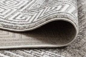 Koberec MATEO 8033/944 grécky, ramka - štrukturálny sivý / béžový