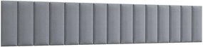 Čalúnený nástenný panel QUADRATTA 20x60 cm - viac farieb Farba: Svetlosivá