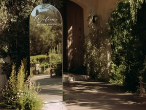 Nálepka na zrkadlo S13 – Welcome to our wedding