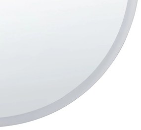 Okrúhle nástenné LED zrkadlo ø 79 cm strieborné DEAUVILLE Beliani