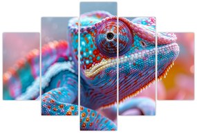 Obraz - Sfarbený chameleón (150x105 cm)