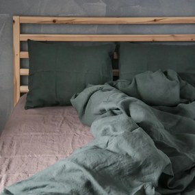 Ľanová obliečka na vankúš 40x60 cm Forest Green – Linen Tales