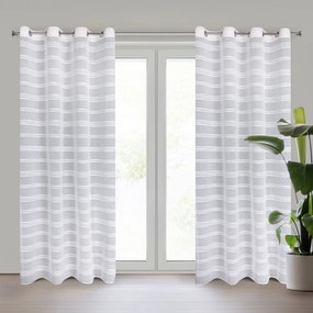 ZÁCLONA NA KRÚŽKOCH DOLY 140X250 CM BIELA