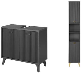 Livarno home Skrinka pod umývadlo + Vysoká skrinka do kúpeľne  (800011624)