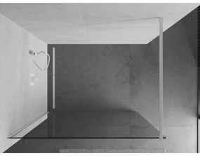 Mexen Kioto, Walk-In sprchová zástena 70 x 200 cm, 8mm číre sklo, biely profil, 800-070-101-20-00