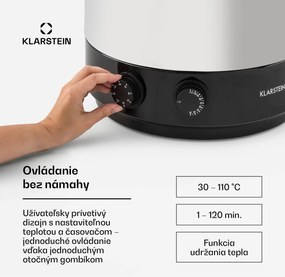 Klarstein KonfiStar 60, zavárací hrniec, dávkovač nápojov, 60 l, 2500 W, 110 °C, 120 min, nehrdzavejúca oceľ