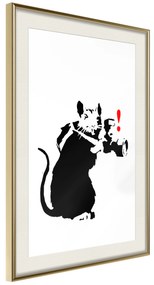 Artgeist Plagát - Rat Photographer [Poster] Veľkosť: 20x30, Verzia: Zlatý rám s passe-partout