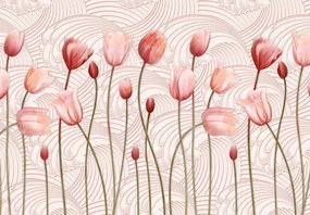 Fototapeta - Ružové tulipány (147x102 cm)