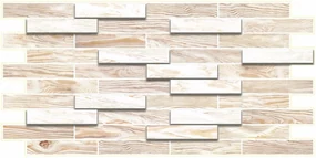 Obkladové panely 3D PVC TP10007977, rozměr 980 x 480 mm, obklad klasik bělený, GRACE