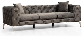 Tmavosivá zamatová pohovka 237 cm Como – Balcab Home