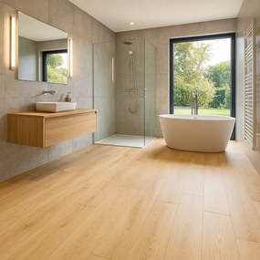 Lentex, PVC podlaha - lino Flexar PUR 631-06, na mieru, šíře 2m,4m, hnedá, bez podkladu, chodba / predsieň