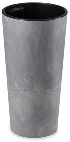 PLASTOVÝ KVETINÁČ URBANIKA SADA 2KS 57X30 CM+46,6X25,5 CM IMITÁCIA BETÓNU SIVÁ