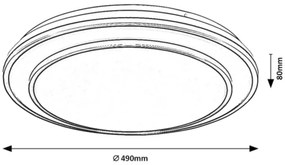 Rabalux 2130 - LED Stmievateľné stropné svietidlo LUPITA LED/40W/230V čierne + DO